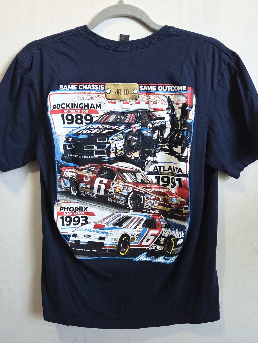 Gildan Navy JR Nascar Racing Shirt M